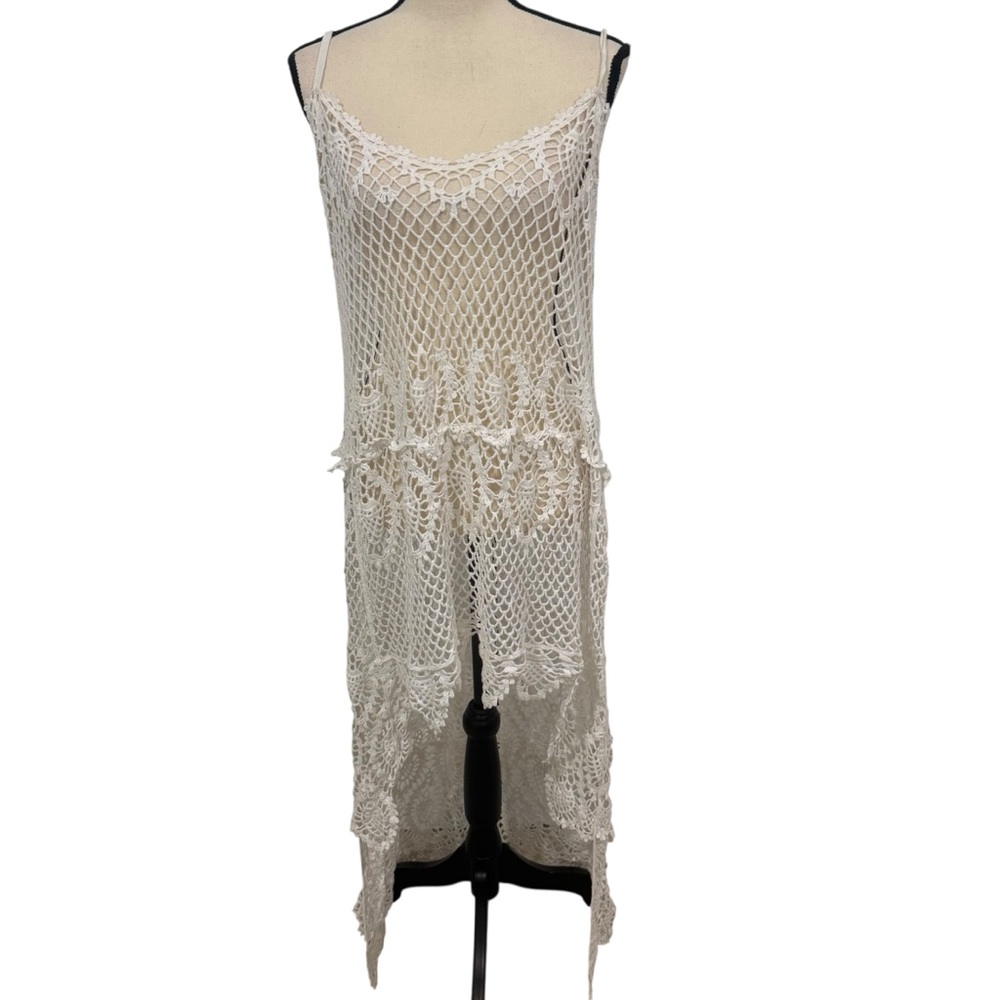 Melrose with Love NWT Fuji Crochet Swim Cover Up White Size M / L